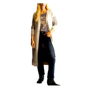 FRYE women’s printed jacquard duster cardigan sweater